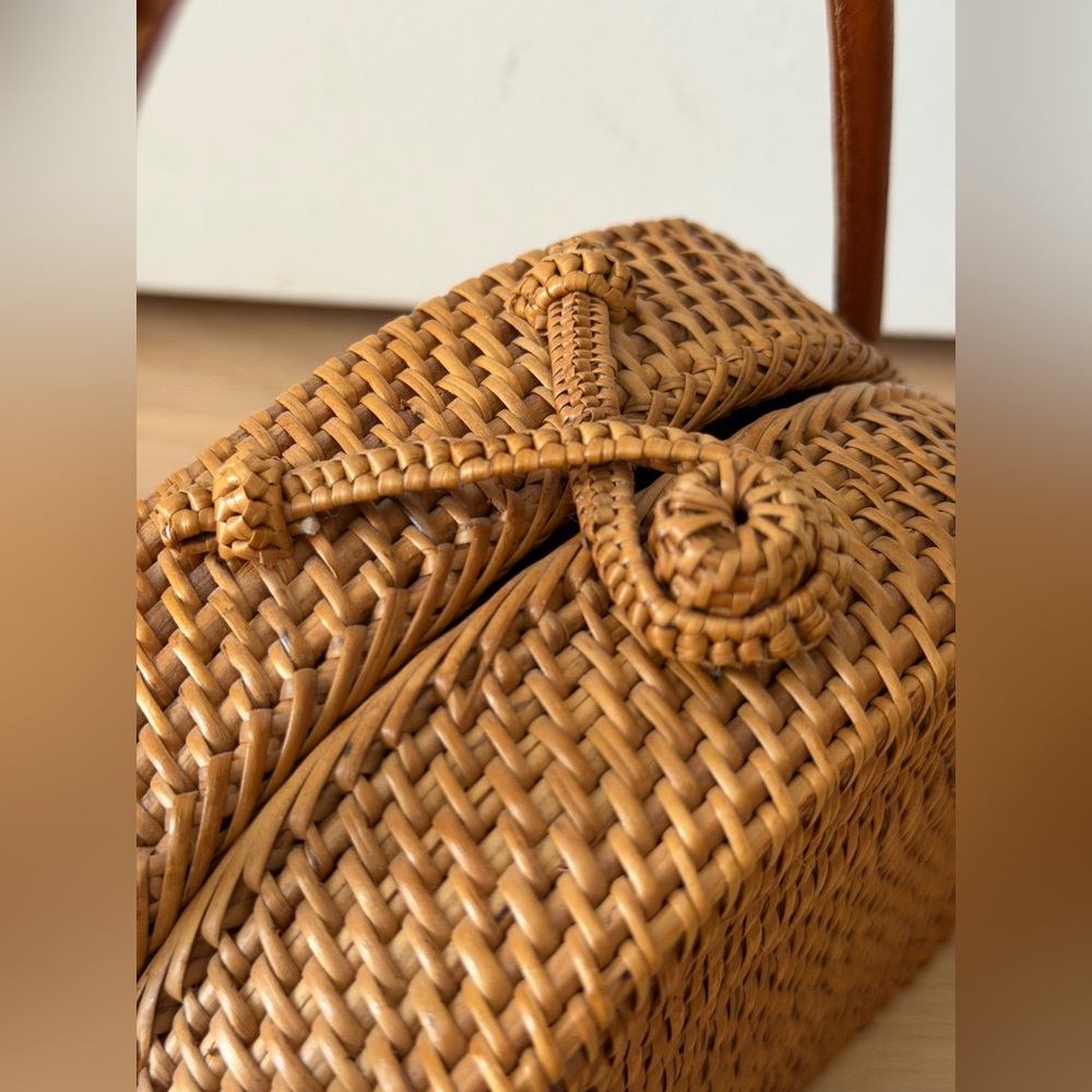 Anthropologie Brown Woven Mini Bag - Picture 6 of 16